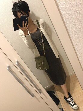 「UNTITLED（アンタイトル）のアイテム（スカート）」を使った、A(￣▽￣)Aさん（レディース・154cm）の秋コーディネート