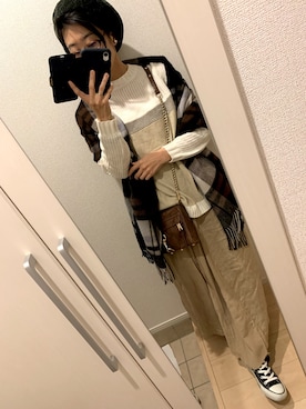 「pas de calais（パドカレ）のアイテム」を使った、A(￣▽￣)Aさん（レディース・154cm）の秋コーディネート