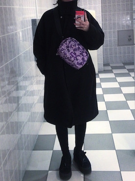 「HOTPING（ホッピン）のアイテム（その他アウター）」を使った、のぞみさん（レディース・158cm）の冬コーディネート
