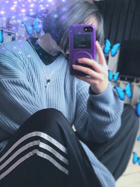 「水色」｜「アイテム（PC・スマホグッズ/家電）」を使った、のぞみさん（レディース・158cm）の春コーディネート