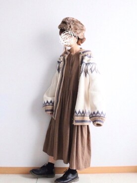 「Crisp（クリスプ）のアイテム（その他アウター）」を使った、kanaさん（レディース・143cm）の秋コーディネート