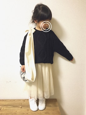 「CIBONE（シボネ）のアイテム」を使った、kannaさん（キッズ・100cm）の冬コーディネート