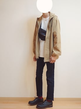 「MHL.（エムエイチエル）のアイテム（ブルゾン）」を使った、みやさん（メンズ・179cm）の秋コーディネート