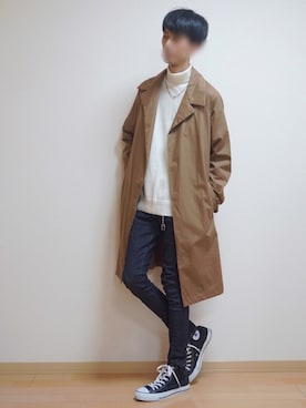 「アイテム（チャーム）」を使った、みやさん（メンズ・179cm）の冬コーディネート