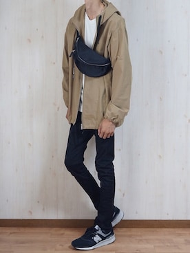 「MHL.（エムエイチエル）のアイテム（ブルゾン）」を使った、みやさん（メンズ・179cm）の秋コーディネート