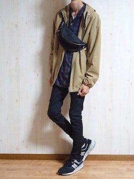 「MHL.（エムエイチエル）のアイテム（ブルゾン）」を使った、みやさん（メンズ・179cm）の秋コーディネート