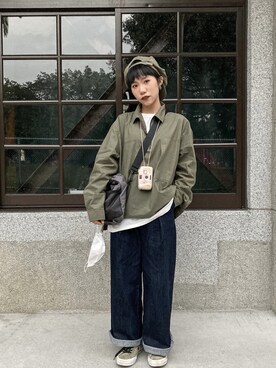 「plain-me（プレインミー）のアイテム（トップス）」を使った、zoeeeさん（レディース・155cm）の冬コーディネート