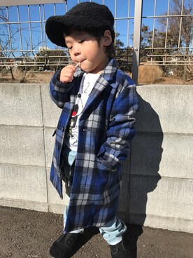 「RODE SKO（ロデスコ）のアイテム」を使った、sou...iさん（キッズ・90cm）の冬コーディネート