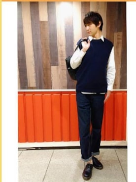 「AZUL by moussy（アズールバイマウジー）のアイテム（バッグ）」を使った、にっちさん（メンズ・186cm）の春コーディネート