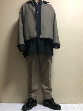 「stein」｜「アイテム（その他アウター）」を使った、Kagamiさん（メンズ・170cm）の春コーディネート