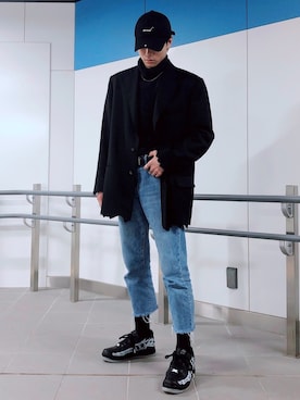 「ADER error（アーダーエラー）のアイテム（ジャケット/アウター）」を使った、いっささん（メンズ・177cm）の冬コーディネート
