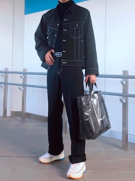 「DAIRIKU（ダイリク）のアイテム（デニムジャケット）」を使った、いっささん（メンズ・177cm）の春コーディネート