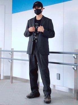 「ADER error（アーダーエラー）のアイテム（帽子）」を使った、いっささん（メンズ・177cm）の秋コーディネート