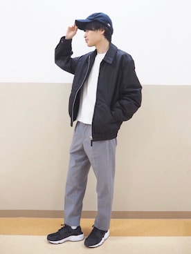 「ハラチ」｜「アイテム（ジャケット/アウター）」を使った、ぼんぽんさん（メンズ・168cm）の冬コーディネート