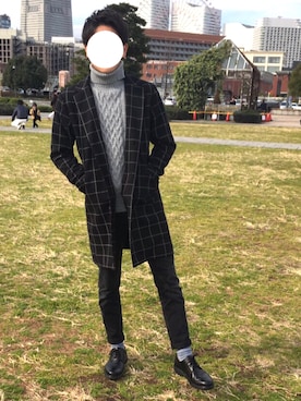 「UNFIT（アンフィット）のアイテム（ジャケット/アウター）」を使った、Sさん（メンズ・170cm）の冬コーディネート