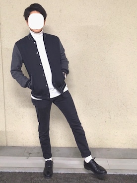 「正月」｜「アイテム（スタジャン）」を使った、Sさん（メンズ・170cm）の冬コーディネート