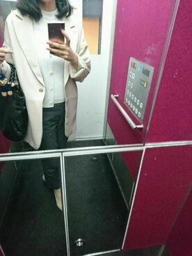 「オフィススタイル」｜「アイテム（アンサンブル）」を使った、まさこさん（レディース・168cm）の春コーディネート