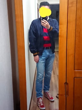 「RRL（ダブル アール エル）のアイテム（ブルゾン）」を使った、yanagiーさん（メンズ・177cm）の秋コーディネート