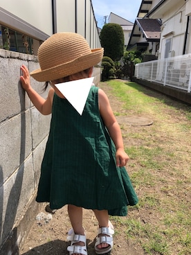 「allolun.（オールオルン）のアイテム（ワンピース/ドレス）」を使った、N♡Mさん（キッズ・80cm）の夏コーディネート