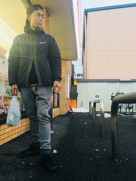 「アイテム（ブルゾン）」を使った、NONさん（メンズ・168cm・30代）の冬コーディネート