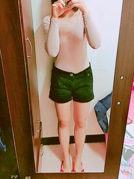 「NET（ネット）のアイテム（パンツ）」を使った、陽久さん（レディース・154cm）の春コーディネート