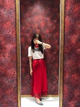 「self-portrait（セルフポートレート）のアイテム」を使った、宣儿さん（レディース・166cm）の夏コーディネート