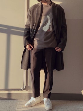 「gray」｜「アイテム（ジャケット/アウター）」を使った、jangdaehari 🇰🇷 さん（メンズ・170cm）の冬コーディネート