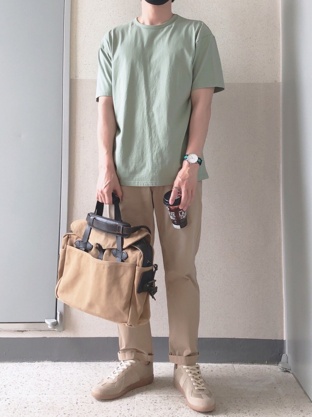 「summer、emerald」｜「personal packのアイテム（トップス、その他）」を使った、jangdaehari 🇰🇷 さん（メンズ・170cm）の冬コーディネートの1枚目の写真
