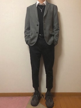 「オルチャンファッション」｜「アイテム（スウェット）」を使った、明日葉さん（メンズ・170cm）の春コーディネート