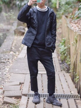 「オルチャンファッション」｜「アイテム（スウェット）」を使った、明日葉さん（メンズ・170cm）の冬コーディネート