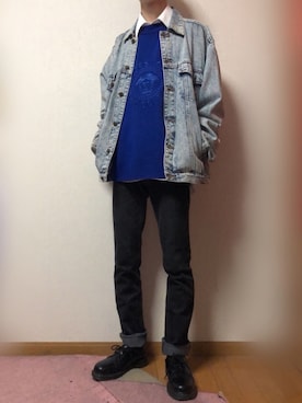 「オルチャンファッション」｜「アイテム（ブーツ）」を使った、明日葉さん（メンズ・168cm）の冬コーディネート