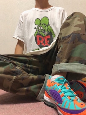 「airmax」｜「アイテム（その他）」を使った、明日葉さん（メンズ・170cm）の夏コーディネート