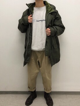 「軍物」｜「アイテム（その他）」を使った、明日葉さん（メンズ・168cm）の冬コーディネート