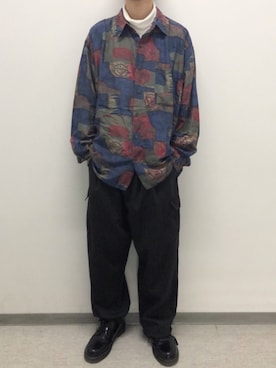 ジャージを使った 柄シャツ のメンズ人気ファッションコーディネート Wear
