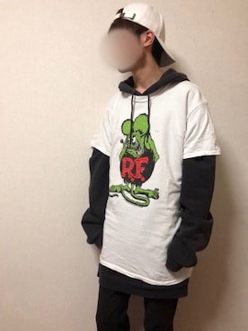 「オルチャンファッション」｜「アイテム（その他）」を使った、明日葉さん（メンズ・170cm）の夏コーディネート