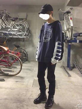 「オルチャンファッション」｜「アイテム（その他）」を使った、明日葉さん（メンズ・168cm）の春コーディネート
