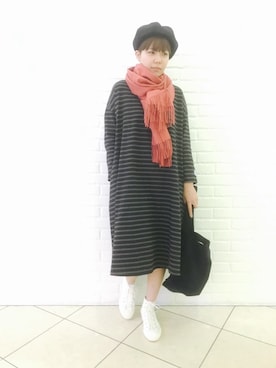 「orcival」｜「アイテム（ハンチング/ベレー帽）」を使った、KOBAYASHIさん（レディース・163cm）の秋コーディネート