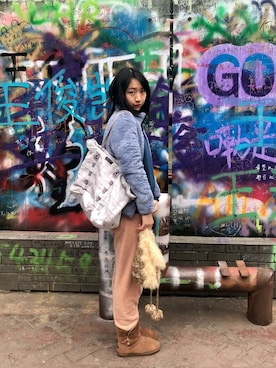 「NIKE(ナイキ)のアイテム(ショルダーバッグ)」を使った、我的巧克力呢qxさん(レディース・168cm)の春コーディネート