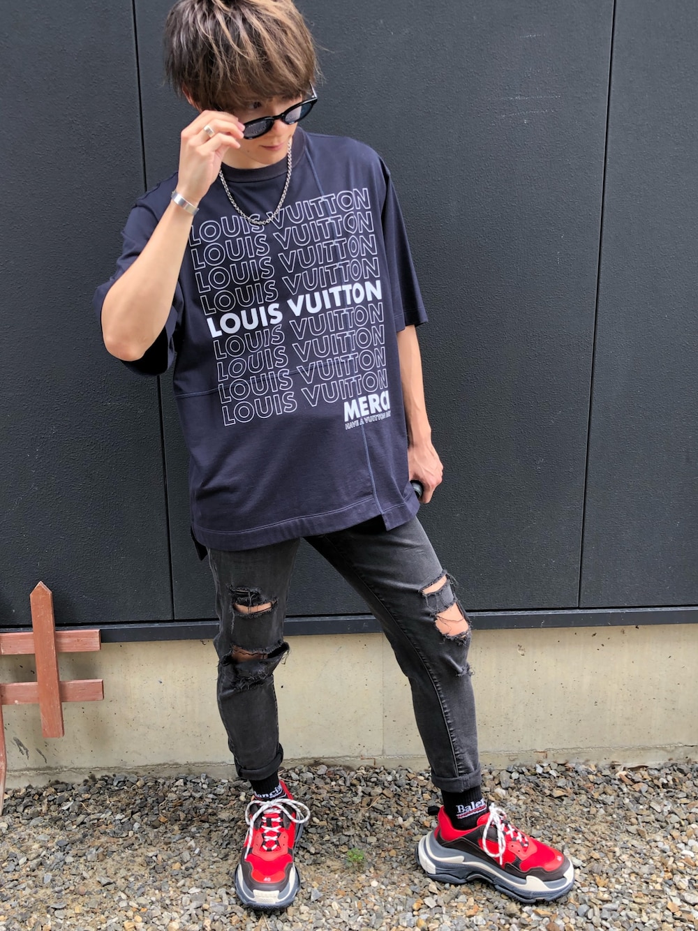 LOUIS VUITTONのTシャツ/カットソー（ブルー系）を使った人気