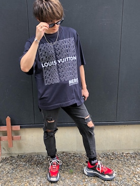 LOUIS VUITTONのTシャツ/カットソー（ブルー系）を使った人気