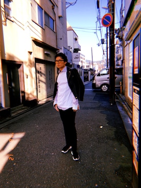 「soe（ソーイ）のアイテム（その他パンツ）」を使った、しょうたろさん（メンズ・178cm）の春コーディネート