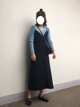 「ミント×ブラック」｜JiYoungさん（レディース・160cm）の春コーディネート