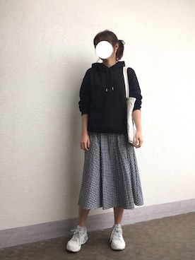 「パーカー×ワンピース」｜JiYoungさん（レディース・160cm）の春コーディネート