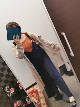 「GRL（グレイル）のアイテム（サロペット/オーバーオール）」を使った、あかねっとさん（レディース・149cm）の秋コーディネート