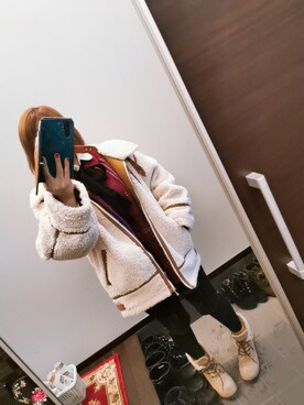 「GORGE（ゴージ）のアイテム（ジャケット/アウター）」を使った、あかねっとさん（レディース・149cm）の冬コーディネート