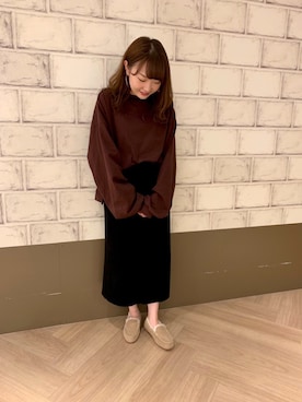 「スカートコーデ」｜「アイテム（モカシン/デッキシューズ）」を使った、ORientalTRaffic ルクア1100店さん（レディース・162cm）の秋コーディネート
