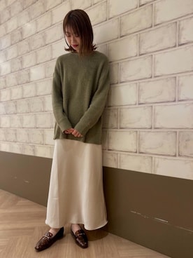 「WA ORiental TRaffic（ダブルエーオリエンタルトラフィック）の★ビットスクエアローファー★2114（ローファー）」を使った、ORientalTRaffic ルクア1100店さん（レディース・162cm）の春コーディネート