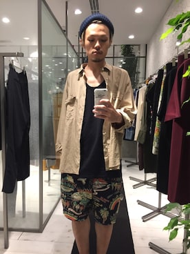 「アイテム（タンクトップ）」を使った、たにもとさん（メンズ・175cm・30代）の夏コーディネート