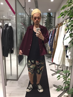 「STUDIOUS」｜たにもとさん（メンズ・175cm）の夏コーディネート