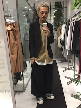 「marka（マーカ）のアイテム（トップス）」を使った、たにもとさん（メンズ・175cm）の夏コーディネート